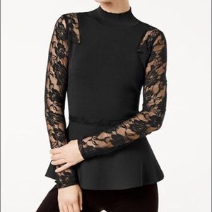 INC international Concepts Péplum Lace Top